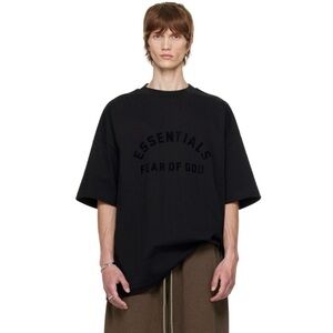 NWT Fear of God Essentials Black Bonded T-Shirt